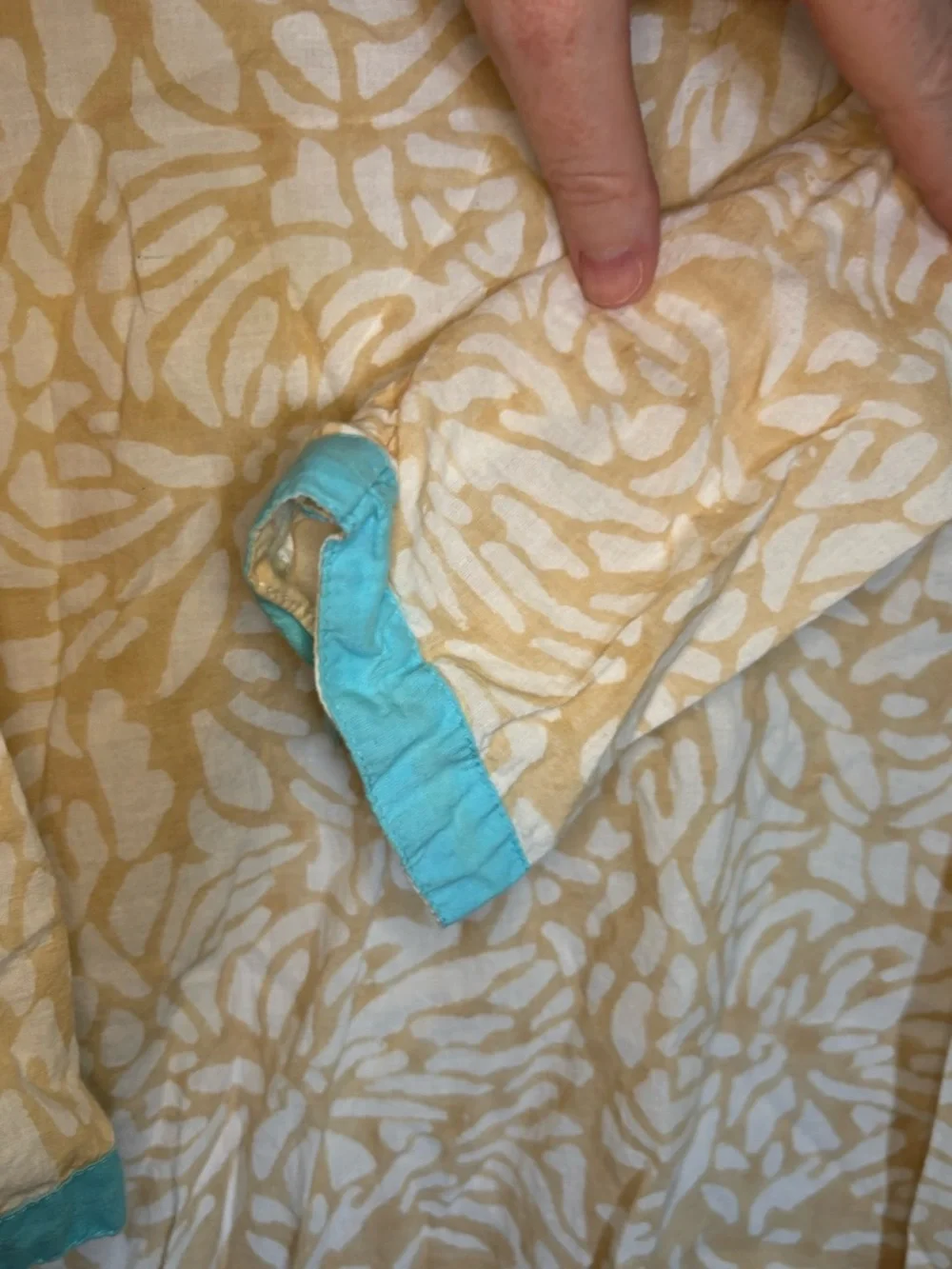 Le Soleil Miami Cream & White Floral Swimsuit Cover Up with Turquoise Trim - Picture 8 of 16